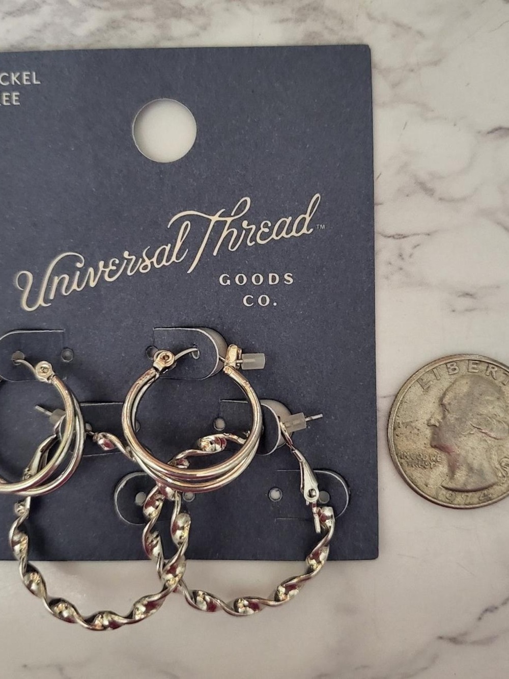 Universal Thread Gold-Tone Twisted Hoop Earrings - Gold